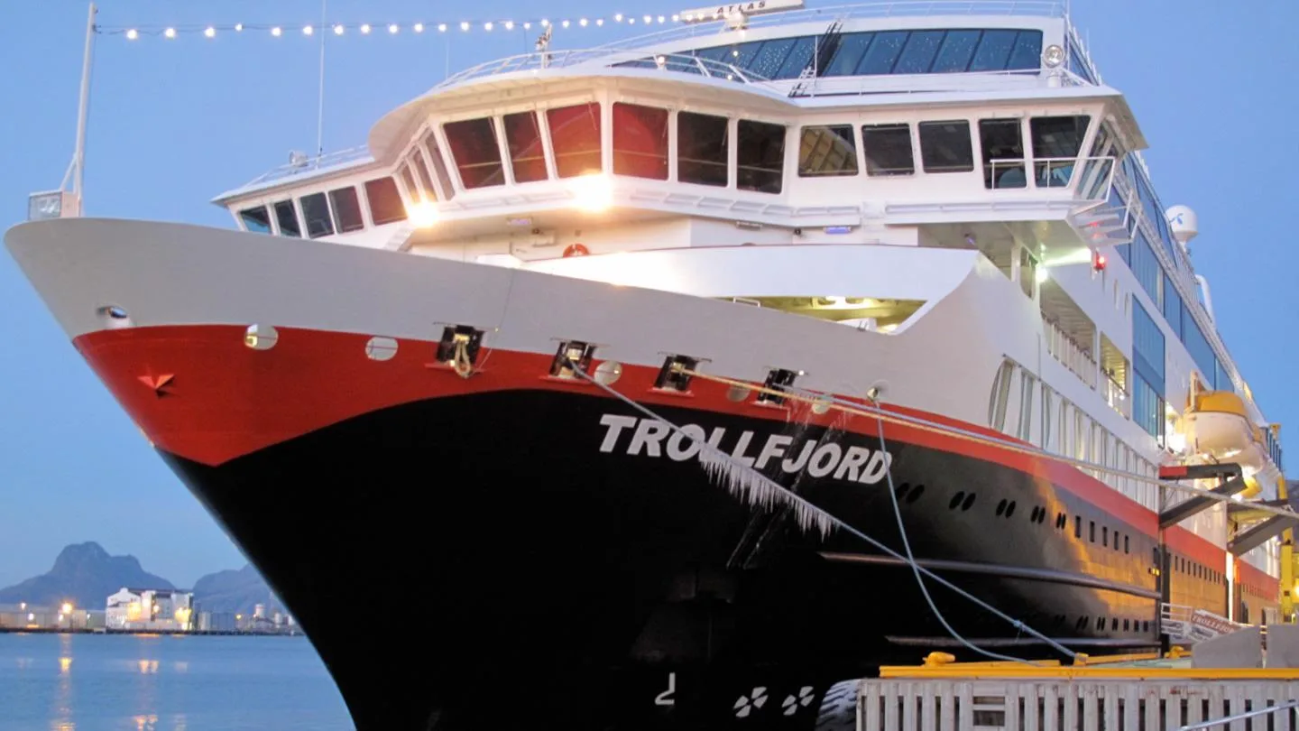 Die MS Trollfjord im Hafen